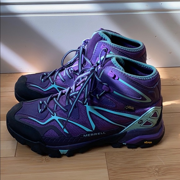 purple merrell hiking shoes